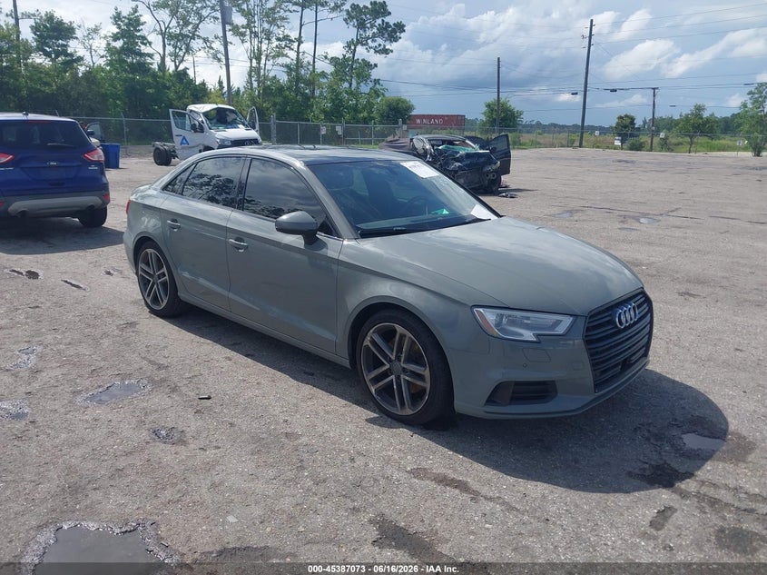 2020 Audi A3 VIN WAUAUGFF6LA003185 IAAI salvage auction — WATER/FLOOD, Certificate Of Destruction (Florida), sold $2,050 on 2026-07-28 (photo 1)