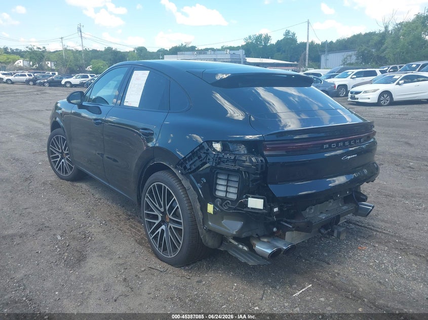 2025 Porsche Cayenne coupe VIN WP1BA2AY1SDA29328 IAAI salvage auction — REAR END, Wait Title, sold $27,750 on 2026-09-14 (photo 3)