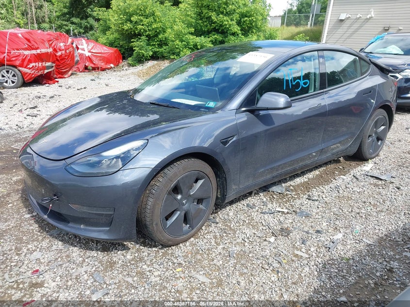 2023 Tesla Model 3 VIN 5YJ3E1EA4PF703036 IAAI salvage auction — REAR END, Salvage (Pennsylvania), sold $5,800 on 2026-07-29 (photo 2)