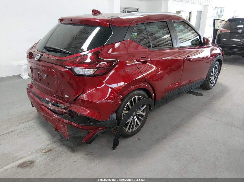 2021 Nissan Kicks VIN 3N1CP5CV0ML514018 IAAI salvage auction — RIGHT REAR, Rebuildable (Florida), sold $3,800 on 2026-07-17 (photo 4)