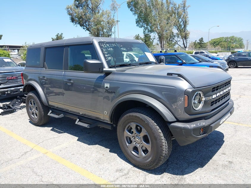 2025 Ford Bronco VIN 1FMDE7BH5SLA77684 IAAI salvage auction — REAR END, Salvage (California), sold $20,100 on 2026-07-21 (photo 1)