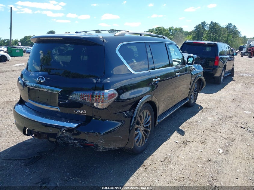 2015 Infiniti Qx80 VIN JN8AZ2NEXF9085951 IAAI salvage auction — FRONT END, Mv-907A (New York), sold $425 on 2026-07-28 (photo 4)