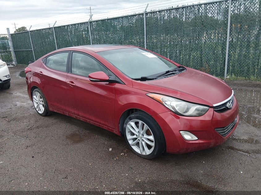 2012 Hyundai Elantra VIN KMHDH4AE8CU249375 IAAI salvage auction — NORMAL WEAR, Clear (Kansas), sold $400 on 2026-07-17 (photo 1)