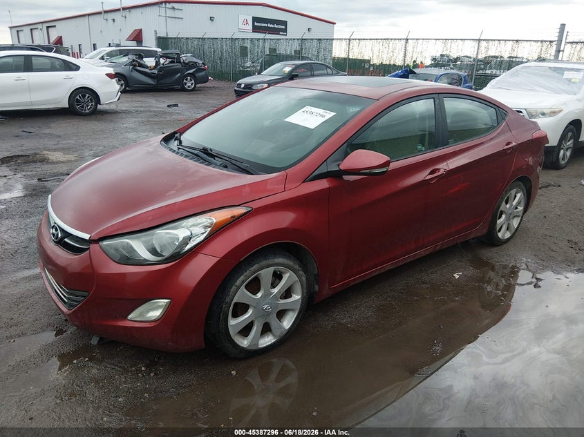 2012 Hyundai Elantra VIN KMHDH4AE8CU249375 IAAI salvage auction — NORMAL WEAR, Clear (Kansas), sold $400 on 2026-07-17 (photo 2)