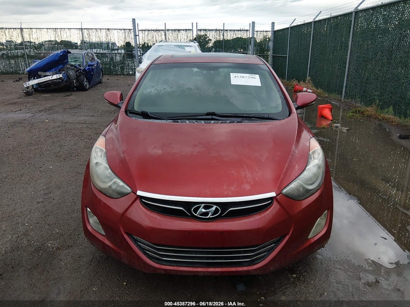 2012 Hyundai Elantra VIN KMHDH4AE8CU249375 IAAI salvage auction — NORMAL WEAR, Clear (Kansas), sold $400 on 2026-07-17 (photo 6)