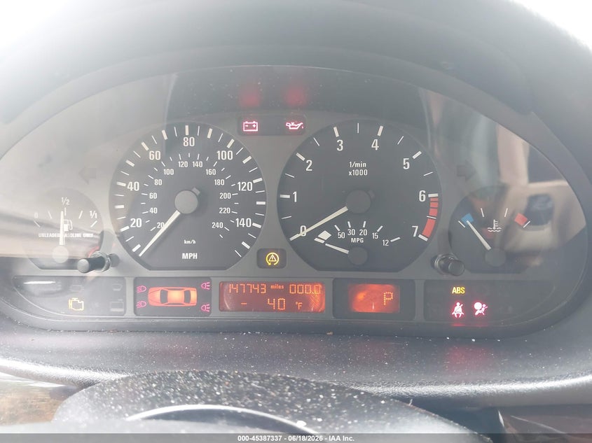 1999 BMW 3 series VIN WBAAM5330XFR09002 IAAI salvage auction — FRONT & REAR, Salvage - Greater Than 75% (Maryland), sold $250 on 2026-07-08 (photo 7)