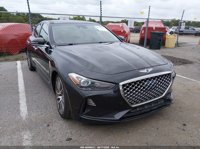 2021 Genesis G70 VIN KMTG74LEXMU070985 IAAI salvage auction — LEFT SIDE, Salvage (Louisiana), sold $6,000 on 2026-07-06 (photo 1)