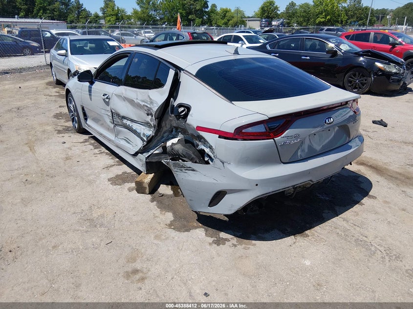 2019 Kia Stinger VIN KNAE45LC0K6051654 IAAI salvage auction — LEFT REAR, Salvage (Virginia), sold $2,550 on 2026-07-31 (photo 3)