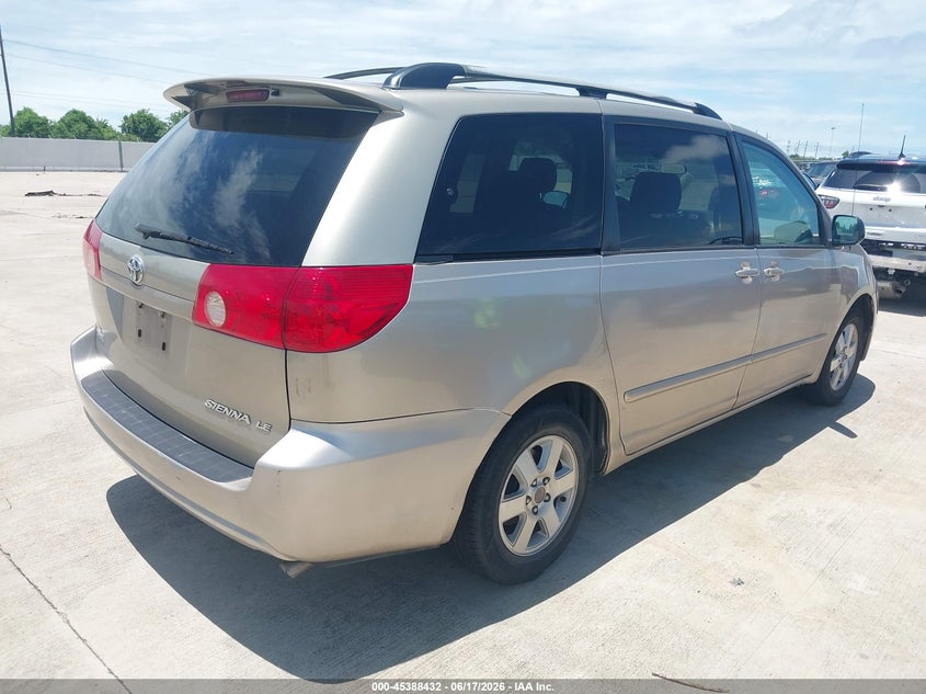 2008 Toyota Sienna VIN 5TDZK23C58S106343 IAAI salvage auction — LEFT FRONT, Original (Texas), sold $1,250 on 2026-07-16 (photo 4)