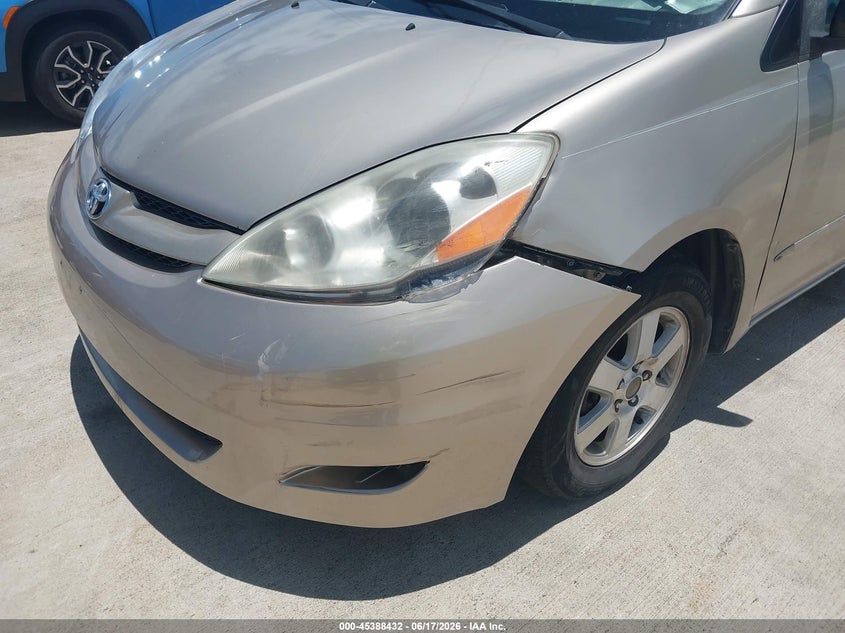 2008 Toyota Sienna VIN 5TDZK23C58S106343 IAAI salvage auction — LEFT FRONT, Original (Texas), sold $1,250 on 2026-07-16 (photo 6)