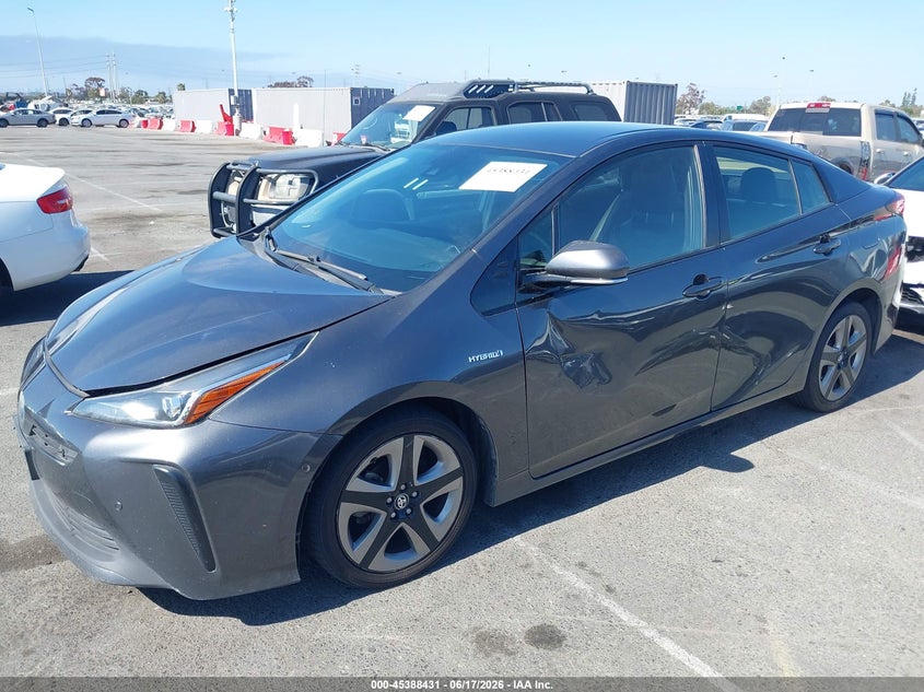 2019 Toyota Prius VIN JTDKARFU2K3090712 IAAI salvage auction — RIGHT SIDE, Salvage Title, sold $2,250 on 2026-07-24 (photo 2)