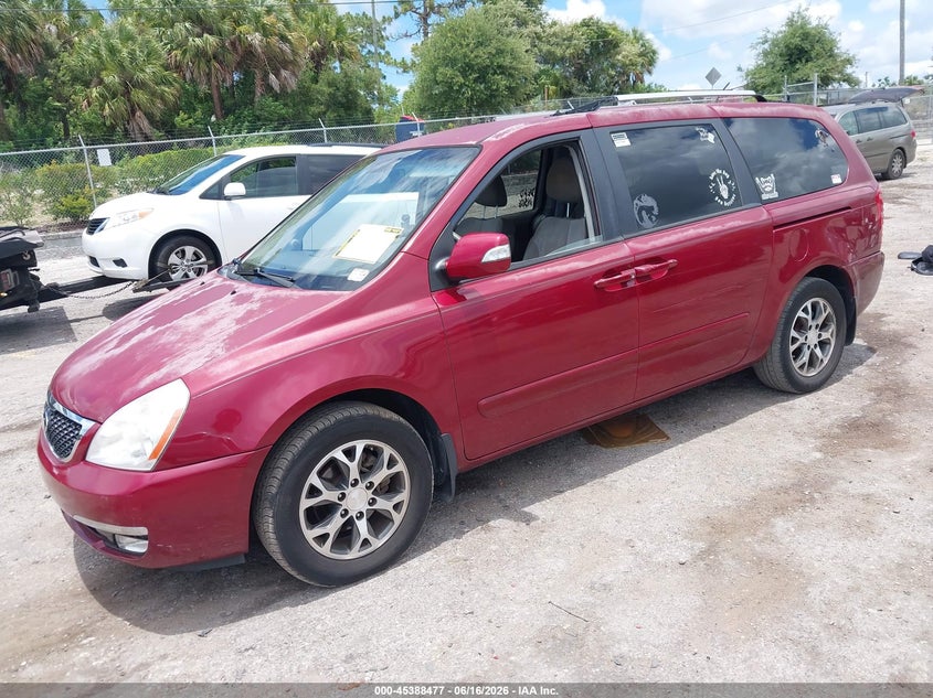 2014 Kia SEDONA VIN KNDMG4C76E6587497 IAAI salvage auction — REAR END, Rebuildable (Florida), sold $1,350 on 2026-07-09 (photo 2)