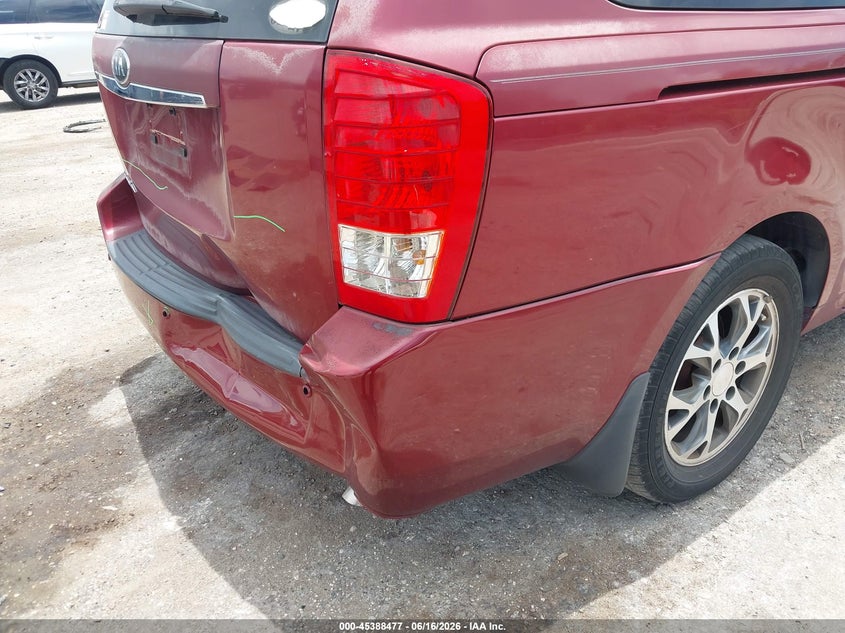 2014 Kia SEDONA VIN KNDMG4C76E6587497 IAAI salvage auction — REAR END, Rebuildable (Florida), sold $1,350 on 2026-07-09 (photo 6)