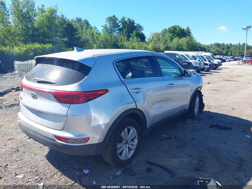 2018 Kia Sportage VIN KNDPMCAC4J7371958 IAAI salvage auction — FRONT END, Salvage (Massachusetts), sold $1,700 on 2026-07-31 (photo 4)