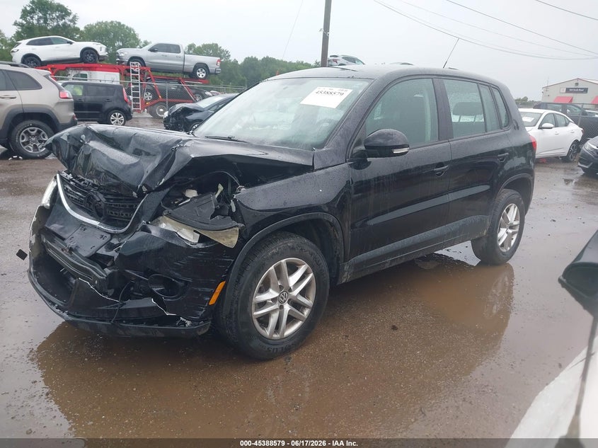 2011 Volkswagen Tiguan VIN WVGBV7AX6BW506605 IAAI salvage auction — FRONT END, Clear (Indiana), sold $450 on 2026-07-28 (photo 2)