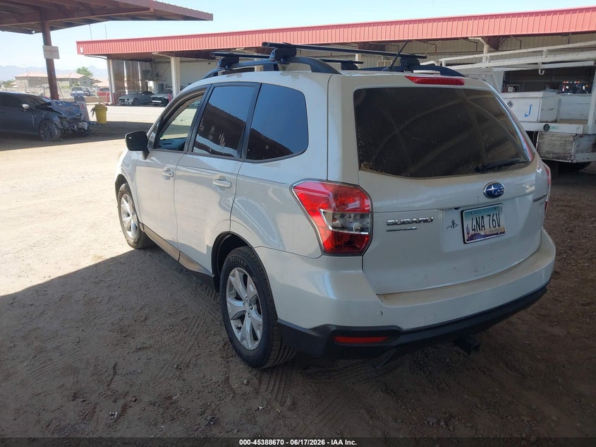 2015 Subaru Forester VIN JF2SJADC8FH551160 IAAI salvage auction — FRONT END, Restored (Arizona), sold $900 on 2026-07-28 (photo 3)