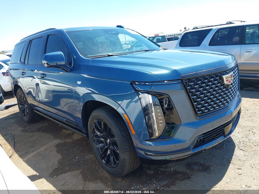 2025 Cadillac Escalade VIN 1GYS9CRL0SR401537 IAAI salvage auction — LEFT REAR, Salvage (California), sold $53,250 on 2026-07-21 (photo 1)
