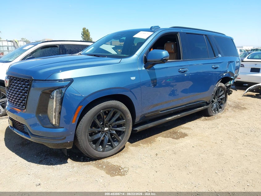 2025 Cadillac Escalade VIN 1GYS9CRL0SR401537 IAAI salvage auction — LEFT REAR, Salvage (California), sold $53,250 on 2026-07-21 (photo 2)