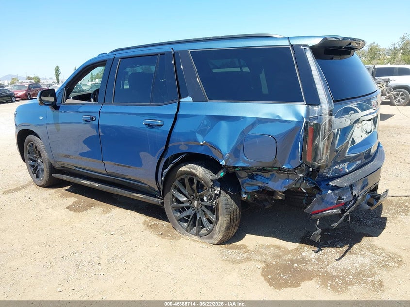 2025 Cadillac Escalade VIN 1GYS9CRL0SR401537 IAAI salvage auction — LEFT REAR, Salvage (California), sold $53,250 on 2026-07-21 (photo 3)