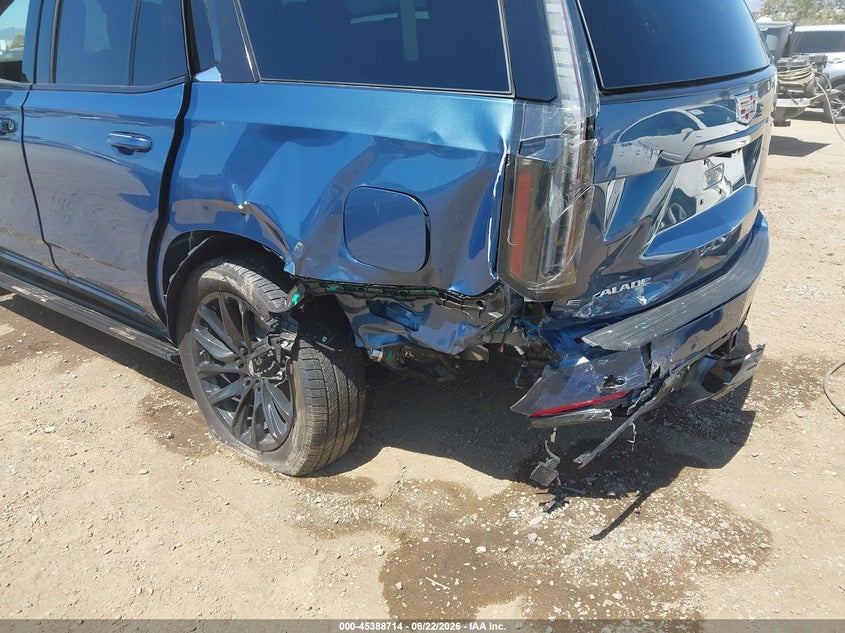 2025 Cadillac Escalade VIN 1GYS9CRL0SR401537 IAAI salvage auction — LEFT REAR, Salvage (California), sold $53,250 on 2026-07-21 (photo 6)