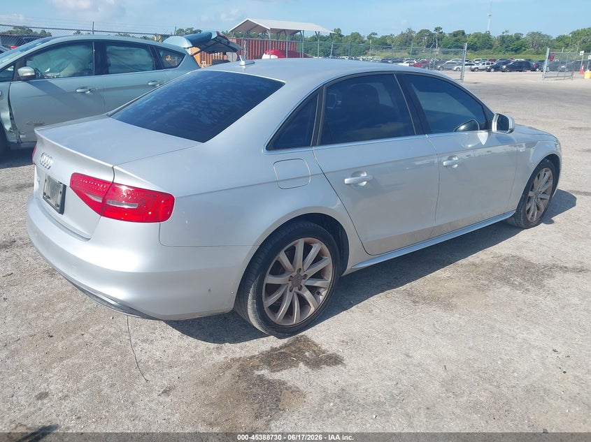 2014 Audi A4 VIN WAUAFAFL3EN016050 IAAI salvage auction — NORMAL WEAR, Clear (Montana), sold $550 on 2026-07-30 (photo 4)