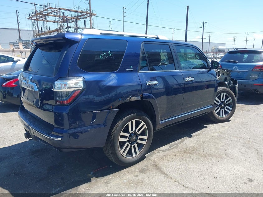 2022 Toyota 4runner VIN JTEKU5JR1N5976334 IAAI salvage auction — RIGHT SIDE, Salvage (California), sold $13,500 on 2026-07-28 (photo 4)