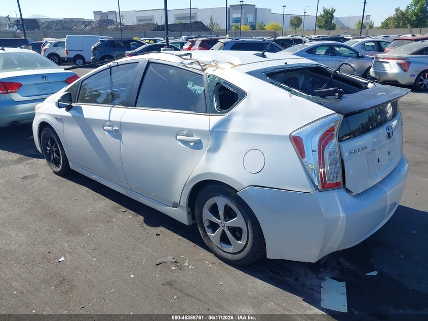 2012 Toyota Prius VIN JTDKN3DU8C5430505 IAAI salvage auction — SIDE, Salvage Certificate (California), sold $1,125 on 2026-07-10 (photo 3)