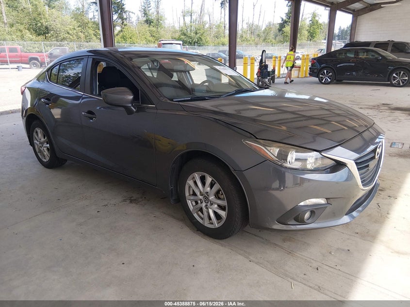 2015 Mazda 3 VIN JM1BM1V71F1227578 IAAI salvage auction — LEFT SIDE, Bill Of Sale (Washington), sold $2,200 on 2026-07-15 (photo 1)