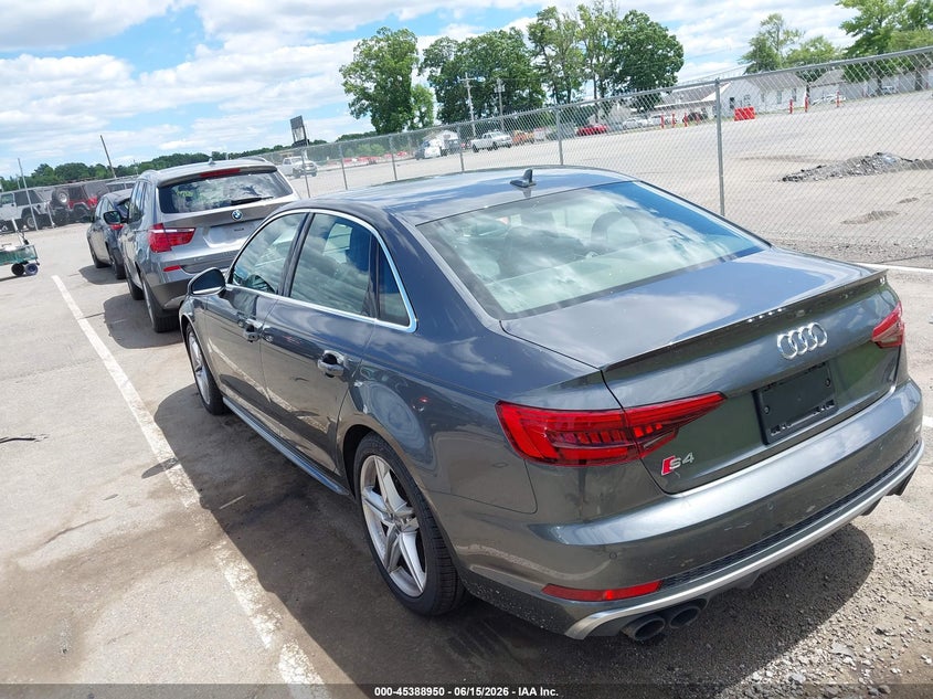 2018 Audi S4 VIN WAUC4BF42JA003837 IAAI salvage auction — REAR END, Clear (New Jersey), sold $7,100 on 2026-07-27 (photo 3)