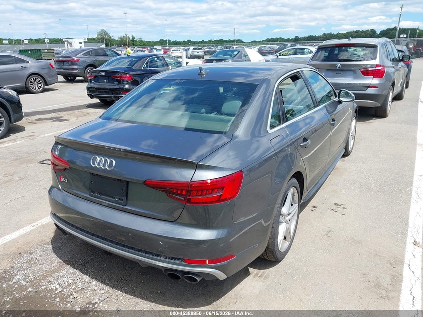 2018 Audi S4 VIN WAUC4BF42JA003837 IAAI salvage auction — REAR END, Clear (New Jersey), sold $7,100 on 2026-07-27 (photo 4)