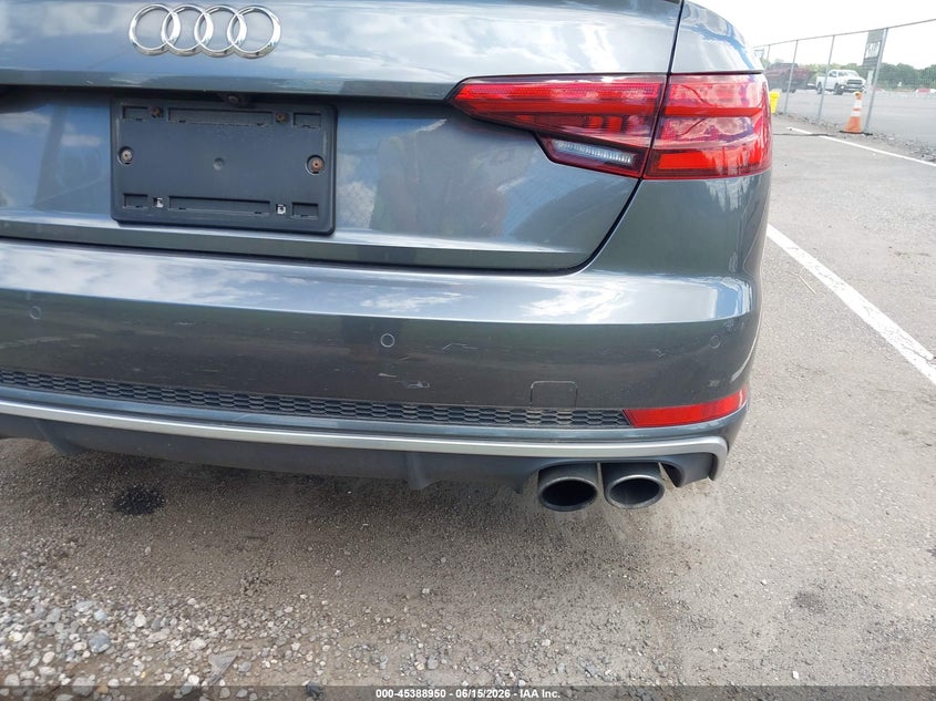2018 Audi S4 VIN WAUC4BF42JA003837 IAAI salvage auction — REAR END, Clear (New Jersey), sold $7,100 on 2026-07-30 (photo 6)