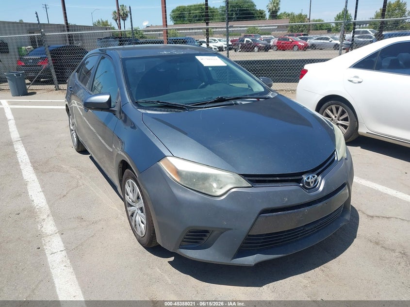 2015 Toyota Corolla VIN 5YFBURHE9FP333653 IAAI salvage auction — NORMAL WEAR, Clear - Dealer Only (California), sold $1,850 on 2026-07-14 (photo 1)