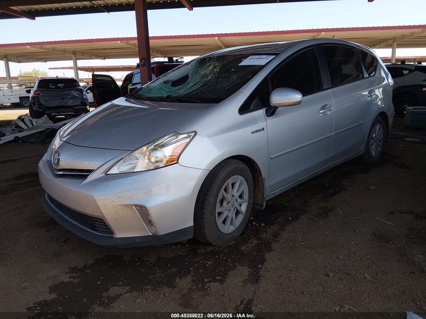 2014 Toyota Prius v VIN JTDZN3EU4E3357399 IAAI salvage auction — RIGHT SIDE, Salvage (Arizona), sold $1,150 on 2026-07-21 (photo 2)