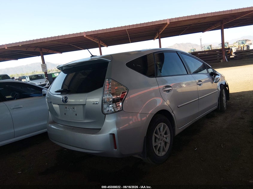2014 Toyota Prius v VIN JTDZN3EU4E3357399 IAAI salvage auction — RIGHT SIDE, Salvage (Arizona), sold $1,150 on 2026-07-21 (photo 4)