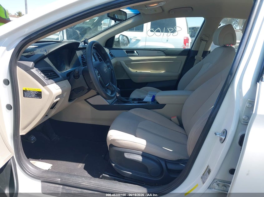 2016 Hyundai Sonata VIN KMHE24L17GA037767 IAAI salvage auction — FRONT END, Salvage Certificate (California), sold $800 on 2026-07-10 (photo 5)
