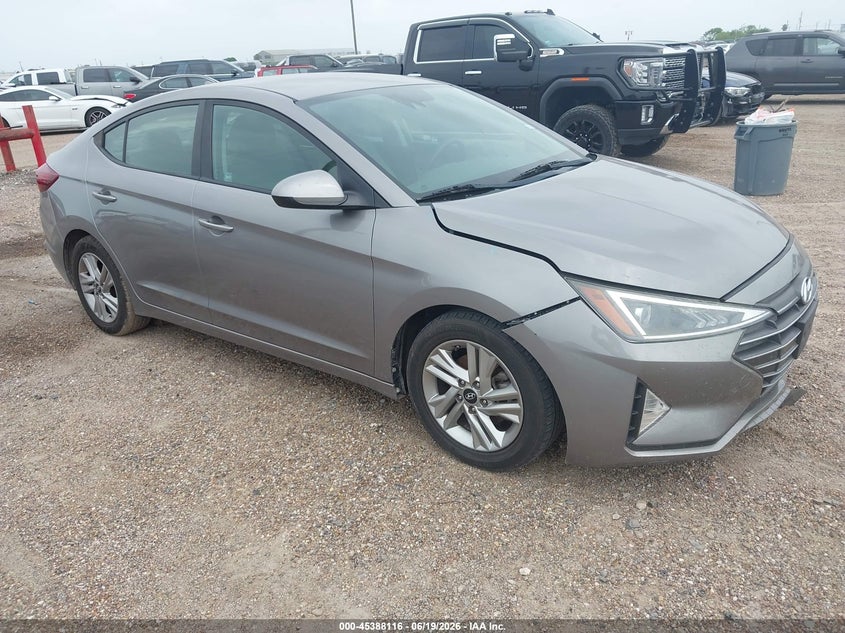 2020 Hyundai Elantra VIN KMHD84LF5LU029553 IAAI salvage auction — FRONT END, Salvage (Texas), sold $2,000 on 2026-07-22 (photo 1)