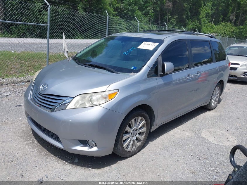 2011 Toyota Sienna VIN 5TDDK3DC2BS024253 IAAI salvage auction — NORMAL WEAR, Clear (Virginia), sold $425 on 2026-07-21 (photo 2)