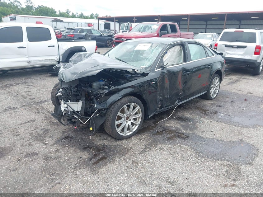 2012 Audi A4 VIN WAUEFAFL4CA113862 IAAI salvage auction — FRONT & REAR, Rebuildable (Florida), sold $200 on 2026-07-14 (photo 2)