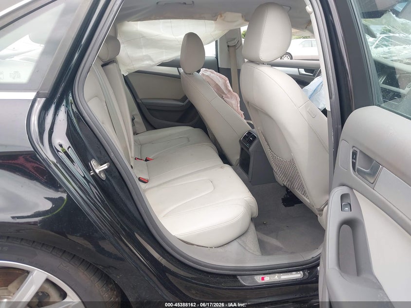 2012 Audi A4 VIN WAUEFAFL4CA113862 IAAI salvage auction — FRONT & REAR, Rebuildable (Florida), sold $200 on 2026-07-14 (photo 8)