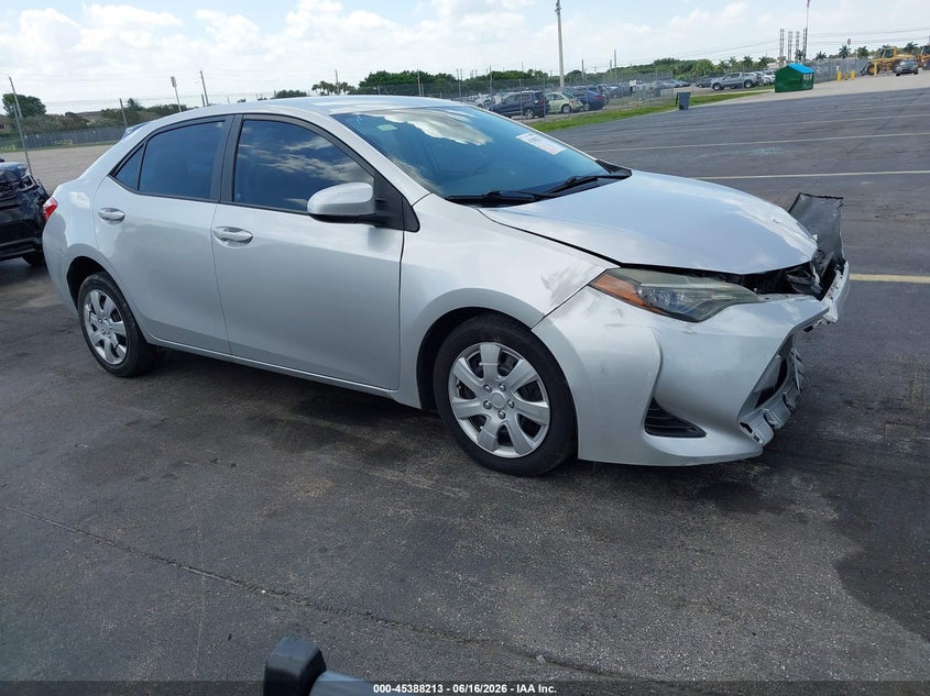 2018 Toyota Corolla VIN 5YFBURHE1JP742416 IAAI salvage auction — FRONT END, Rebuildable (Florida), sold $3,300 on 2026-07-23 (photo 1)