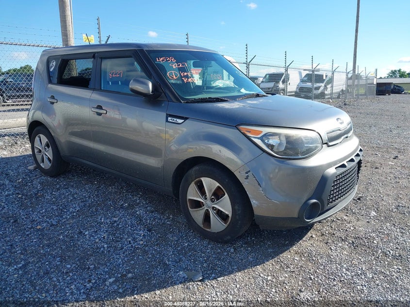 2015 Kia Soul VIN KNDJN2A29F7201171 IAAI salvage auction — NORMAL WEAR, Clear (Pennsylvania), sold $425 on 2026-07-29 (photo 1)