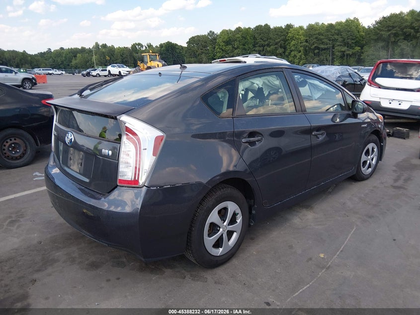 2014 Toyota Prius VIN JTDKN3DU1E0376061 IAAI salvage auction — FRONT END, Salvage (North Carolina), sold $1,000 on 2026-07-22 (photo 4)
