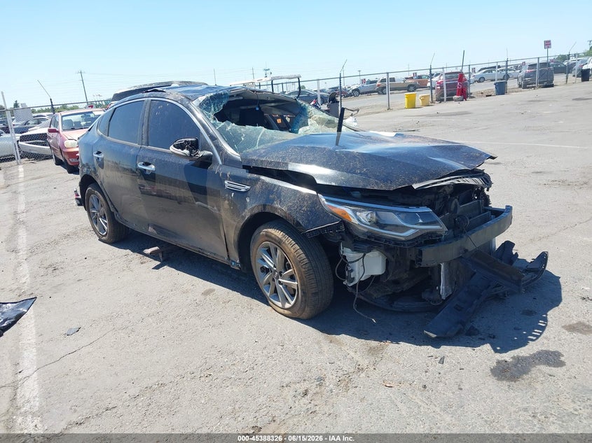2019 Kia Optima VIN 5XXGT4L30KG324859 IAAI salvage auction — ROLLOVER, Salvage Title, sold $225 on 2026-07-22 (photo 1)