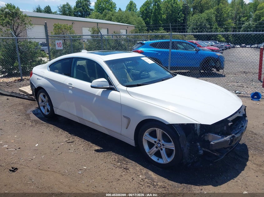 2015 BMW 4er VIN WBA3N3C59FK232002 IAAI salvage auction — FRONT & REAR, Clear (Virginia), sold $3,050 on 2026-07-06 (photo 1)
