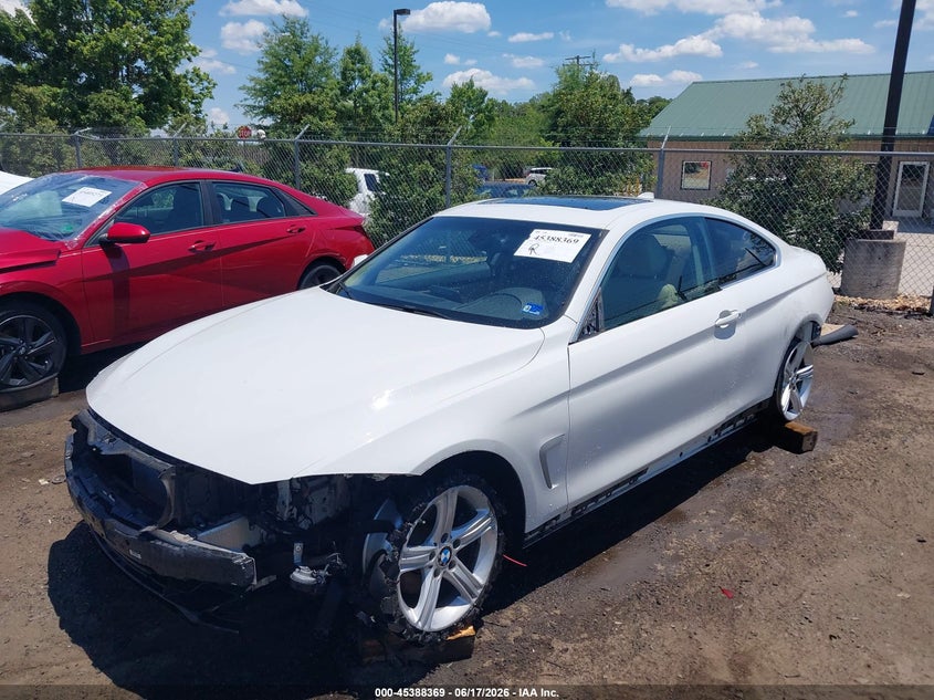 2015 BMW 4er VIN WBA3N3C59FK232002 IAAI salvage auction — FRONT & REAR, Clear (Virginia), sold $3,050 on 2026-07-06 (photo 2)