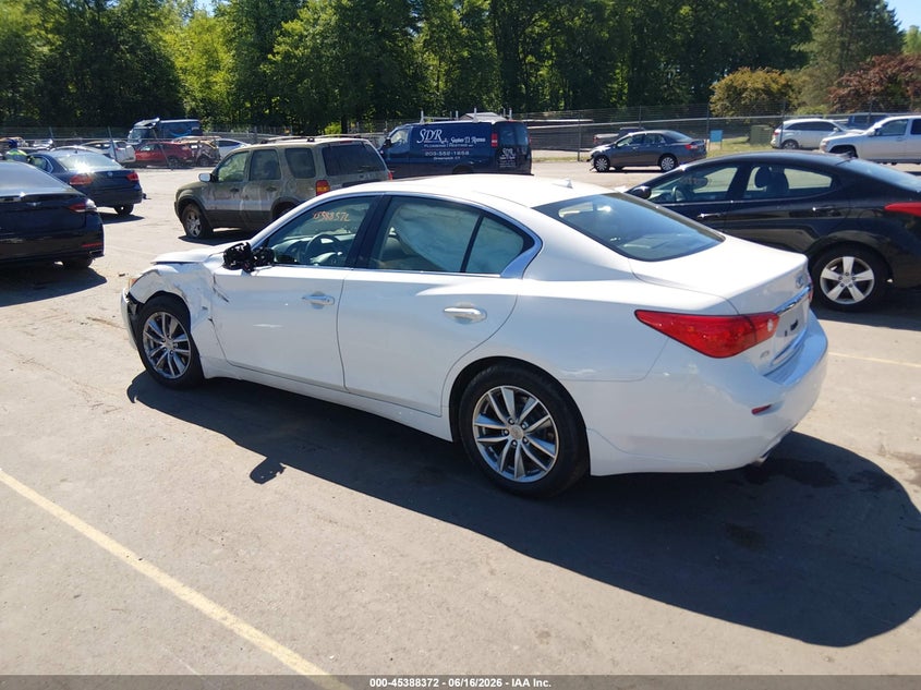 2016 Infiniti Q50 VIN JN1EV7AR0GM341286 IAAI salvage auction — LEFT FRONT, Salvage Title, sold $3,150 on 2026-07-16 (photo 3)