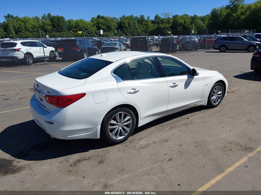 2016 Infiniti Q50 VIN JN1EV7AR0GM341286 IAAI salvage auction — LEFT FRONT, Salvage Title, sold $3,150 on 2026-07-16 (photo 4)
