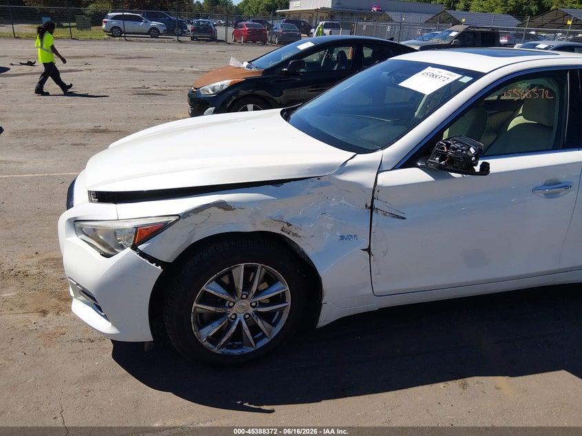 2016 Infiniti Q50 VIN JN1EV7AR0GM341286 IAAI salvage auction — LEFT FRONT, Salvage Title, sold $3,150 on 2026-07-16 (photo 6)