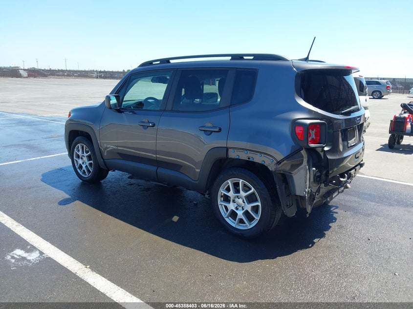 2019 Jeep Renegade VIN ZACNJABB9KPK02577 IAAI salvage auction — REAR END, Salvage Title, sold $1,850 on 2026-08-13 (photo 3)