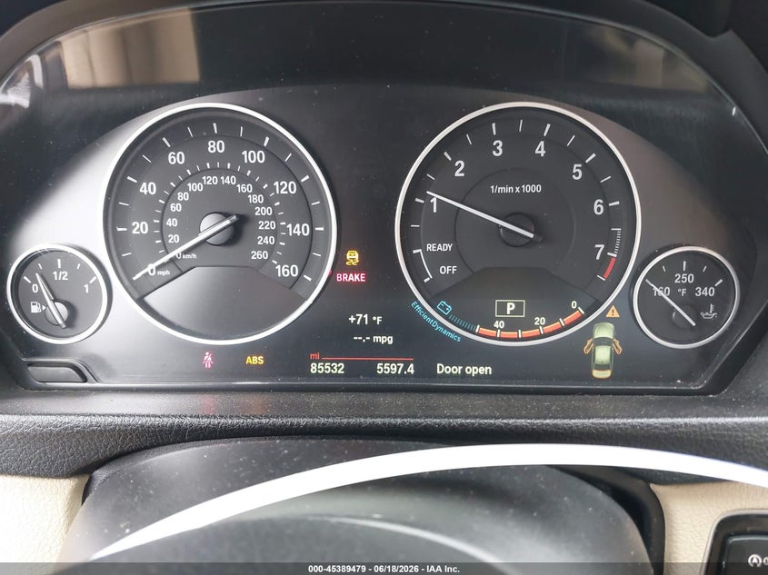 2015 BMW 3er VIN WBA3C1C52FP851084 IAAI salvage auction — RIGHT FRONT, Salvage Title, sold $2,650 on 2026-07-29 (photo 7)